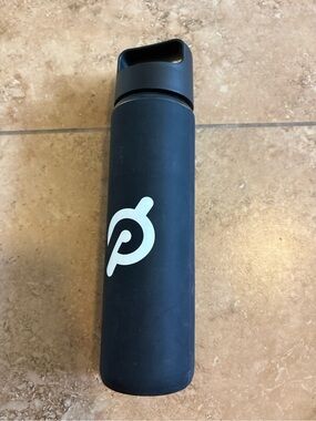 Peloton Matte Black Water Bottle with White Logo